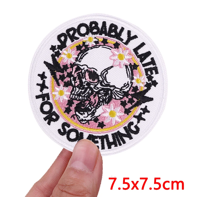 شخصية رسالة شعارات بقع المطرزة التصحيح على الملابس الجينز السترات قراءة كتاب الحديد على بقع للملابس DIY بها بنفسك