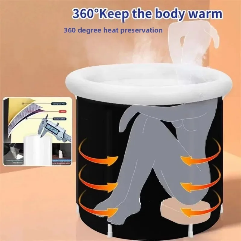 Bath Tub Bathtub Home Fitness Recovery and Travel Use Bath Tub Foldable Ice Bath Tub for Adults Portable Massage Spa Soaking