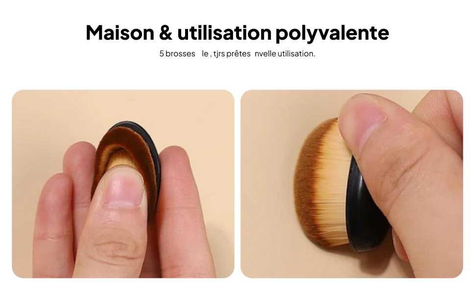 Brosse de nettoyage de la poussière des ongles avec poignée confortable pour la manucure, toutes les fournitures de Gel pour Nail Art et usage domestique