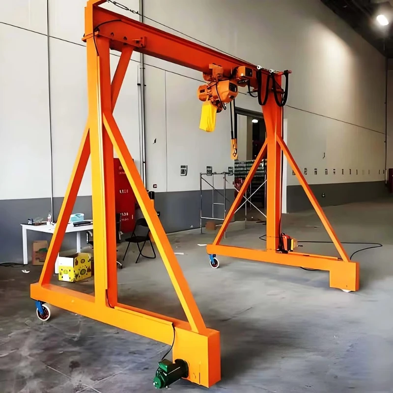 Wire rope hoist mobile gantry crane MH type 5000 kg 10 15 tons track type electric hoist single girder gantry crane