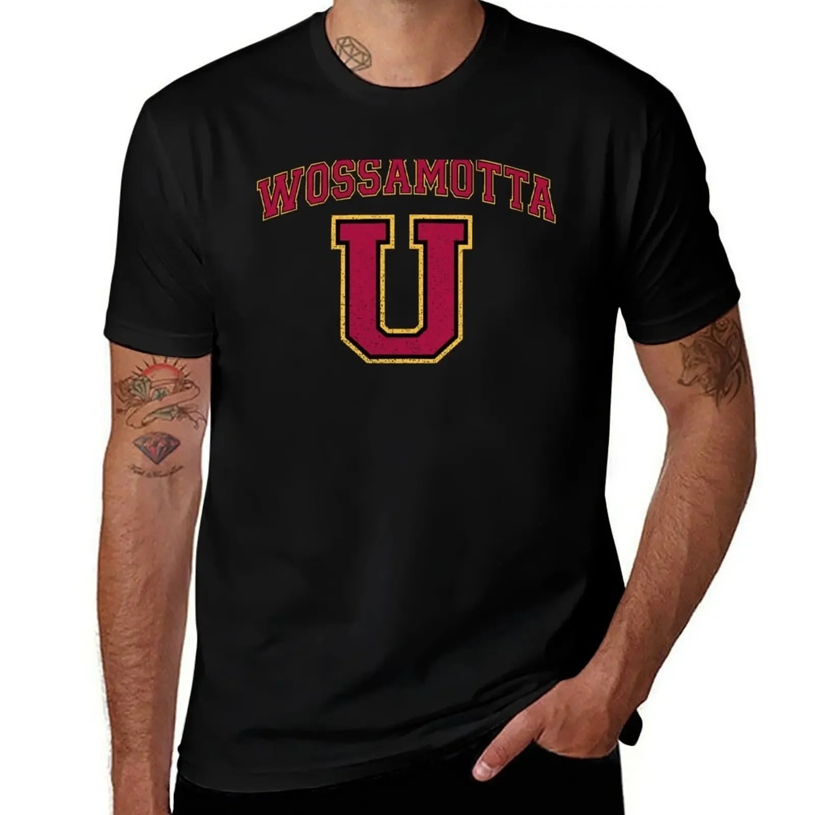 Wossamotta U T-Shirt luxury designer plain Funny t-shirts men t shirts high quality