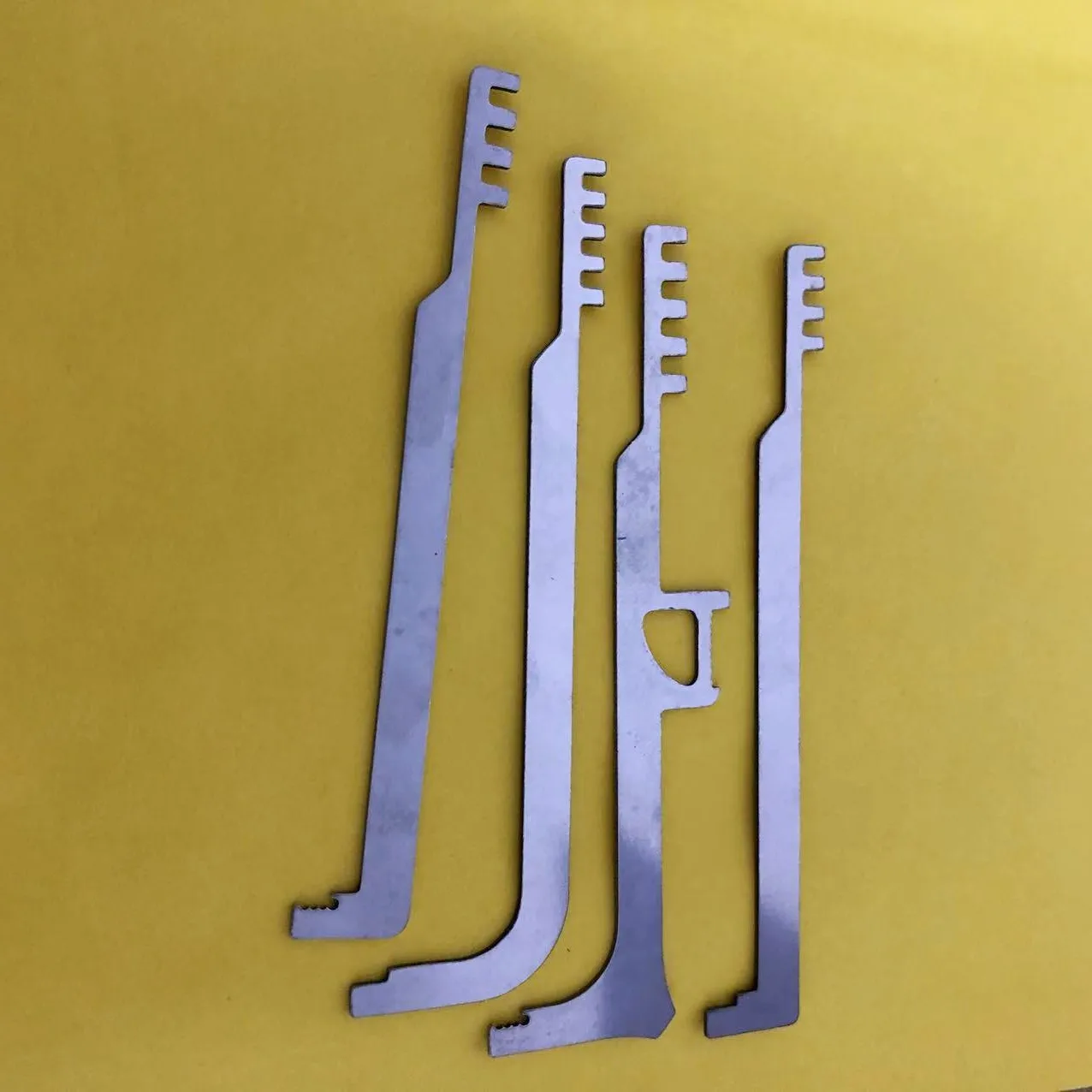 4pcs Stainless Steel Comb Tools Metal Teeth Lock Repair Set For Firefighting Durable Pocket Size Emergency Tools