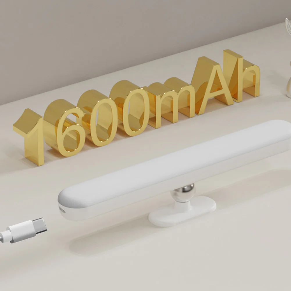 Wireless Makeup Mirror Light Battery Operated LED Eye Protection Light Adjustable Color Brightness & Angle for Home Bathroom