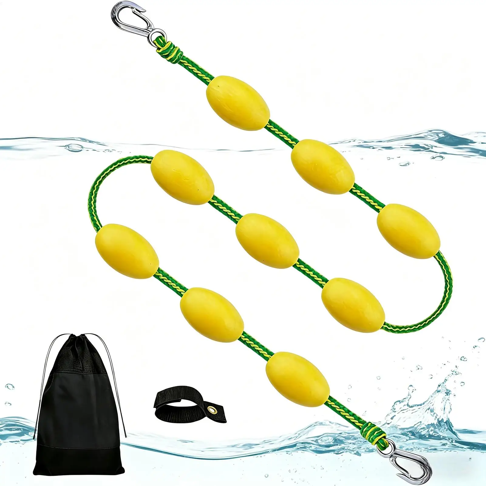 

Boat Tow Rope Heavy Duty Floating Harness 60FT Boat Tow Rope For Tubing For Water Sports Kayak Wakeboarding Fishing Drift Towing
