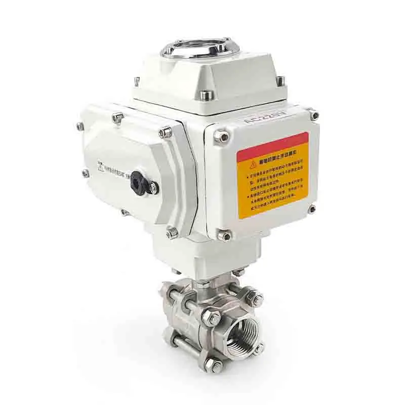 

Q911F Stainless Steel 304/316 Electric 3-Piece Ball Valve with Motorized Actuator OEM Customizable