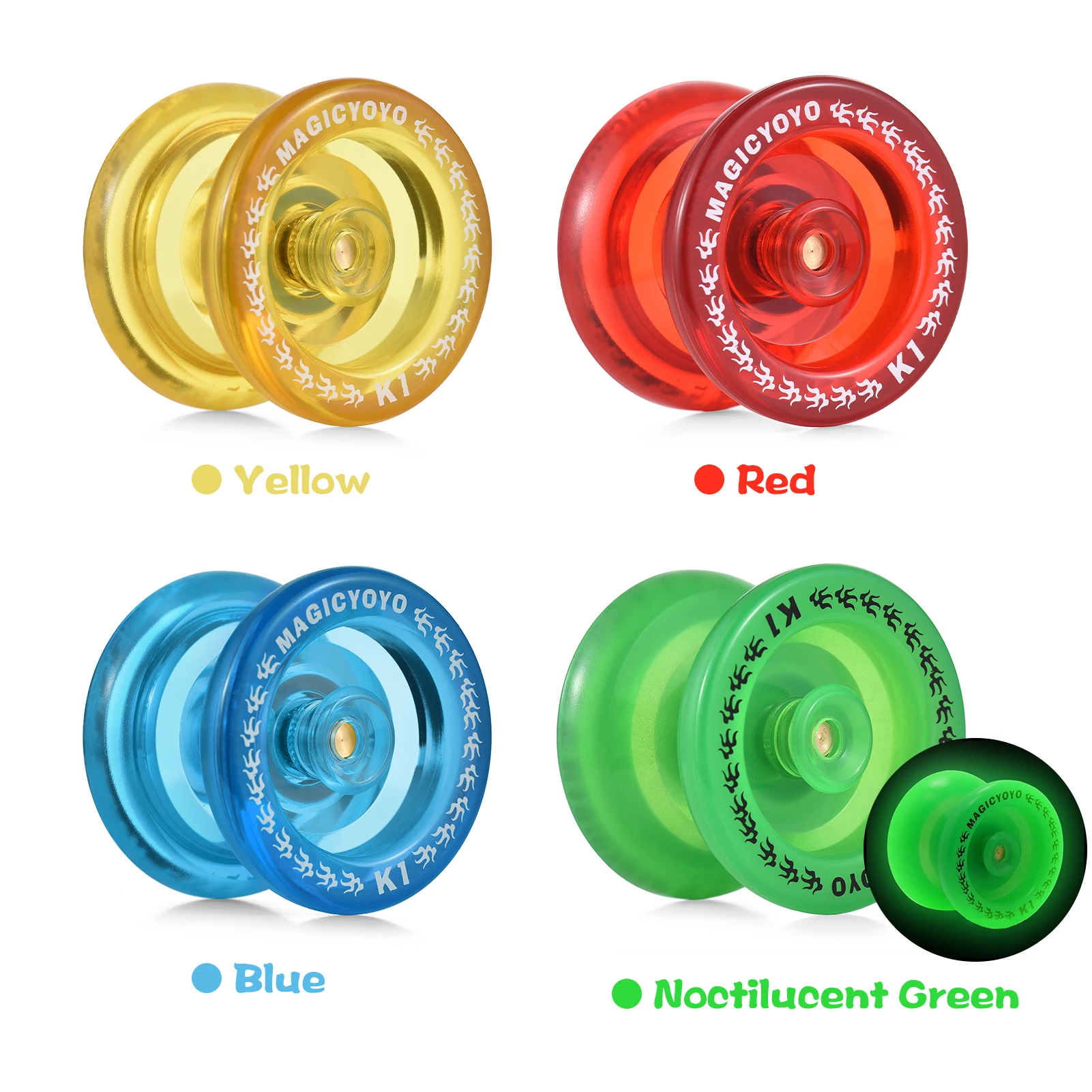 Responsive Yoyo,Dual Purpose Yo-Yo With 5 Replacement Unresponsive Bearing For Intermediate Glove Storage Pouch