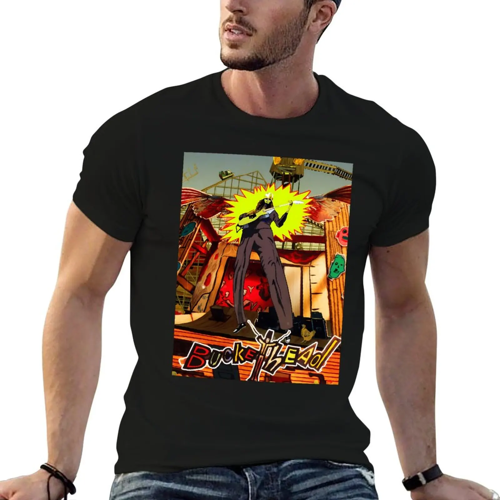 Land Buckethead Live Tour 2021 Siangrabu T-Shirt Sporty Breathable Short Sleeve T-Shirt