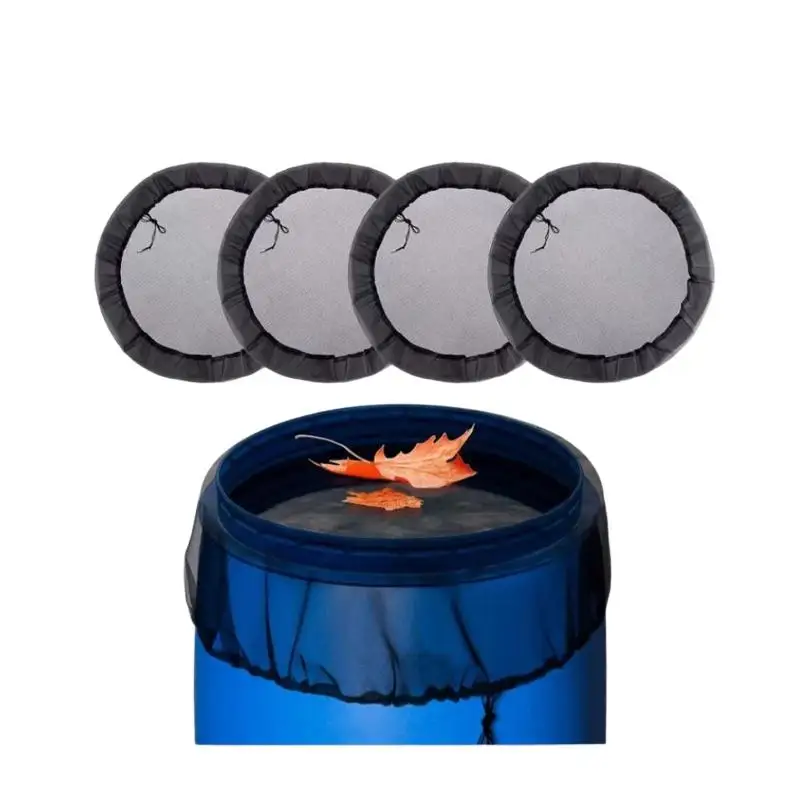 Outdoor polyester rain barrel filter net protective cover, garden rain barrel insect-proof and leaf-proof net cover