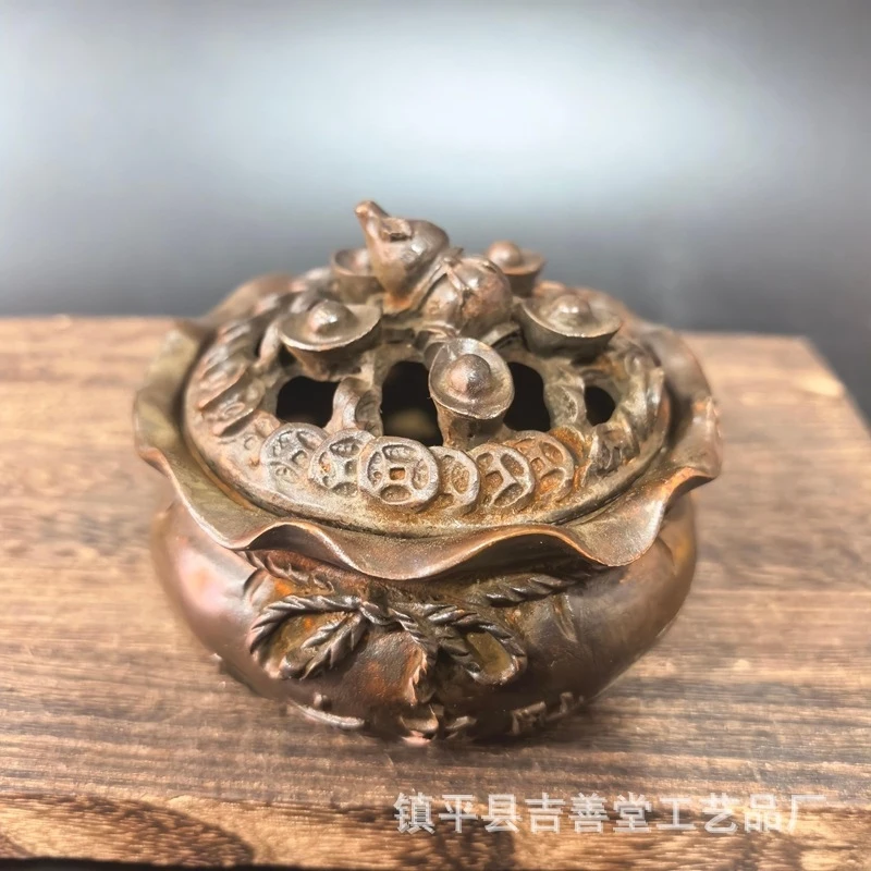 Antique alloy small , home decoration, money and ingot incense , aromatherapy burner, craft ornament