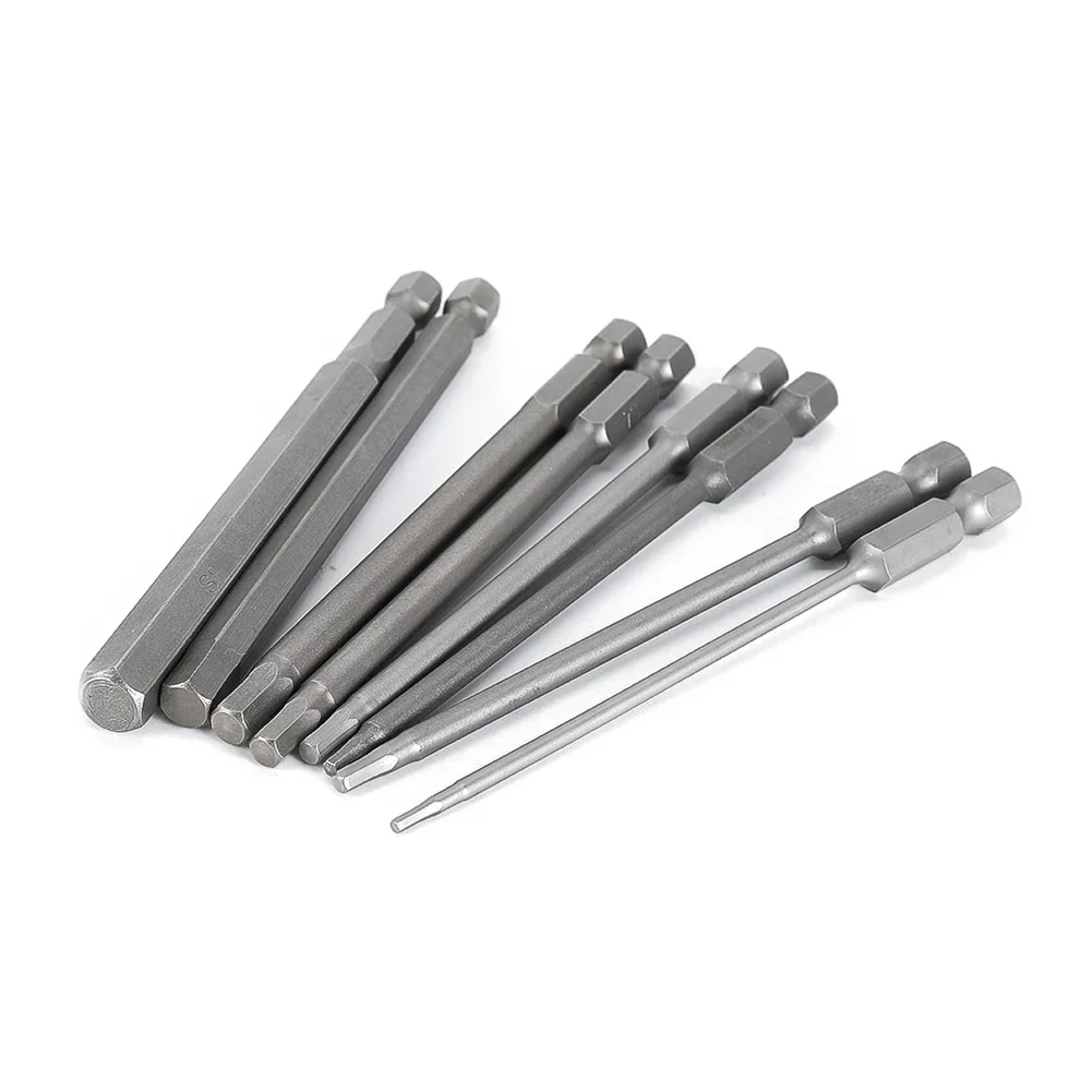 1pc 100mm Magnetic Hexagon Screwdriver Bit Alloy Steel 1/4 Inch Hex Shank Screw Driver Impact Driver Power Drill