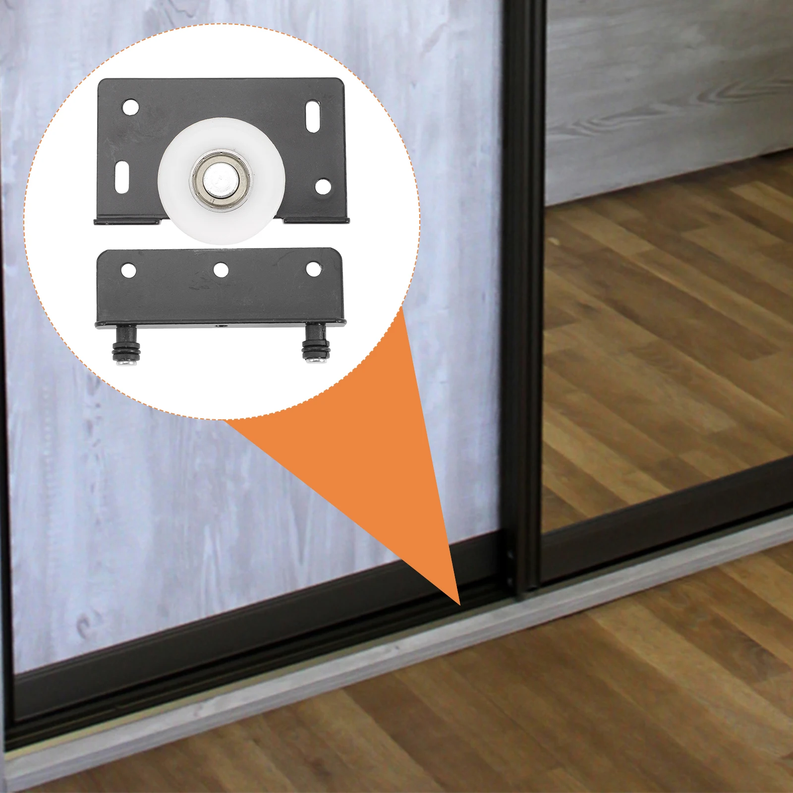 

2Pcs Metal Sliding Door Roller Strong Load Capacity Silent Move Cabinet Furniture Accessories for Glass Doors Patio Door Rollers