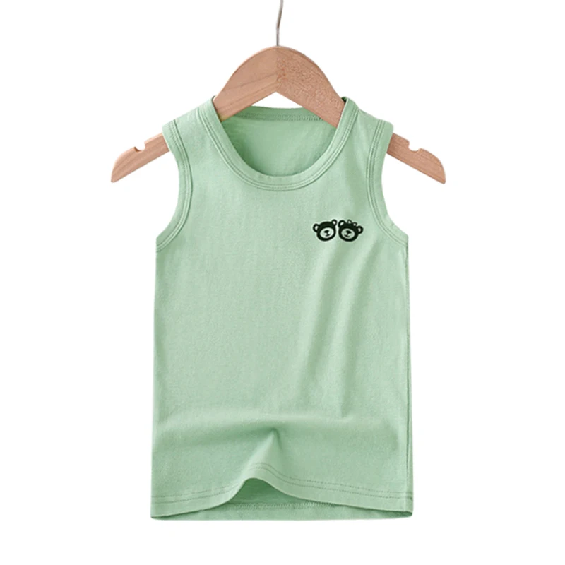 

Baby Children Vest Summer Girls Tanks T-shirt Cotton Tank Sleeveless Kids Boy Sleeveless Beach Clothes Unisex