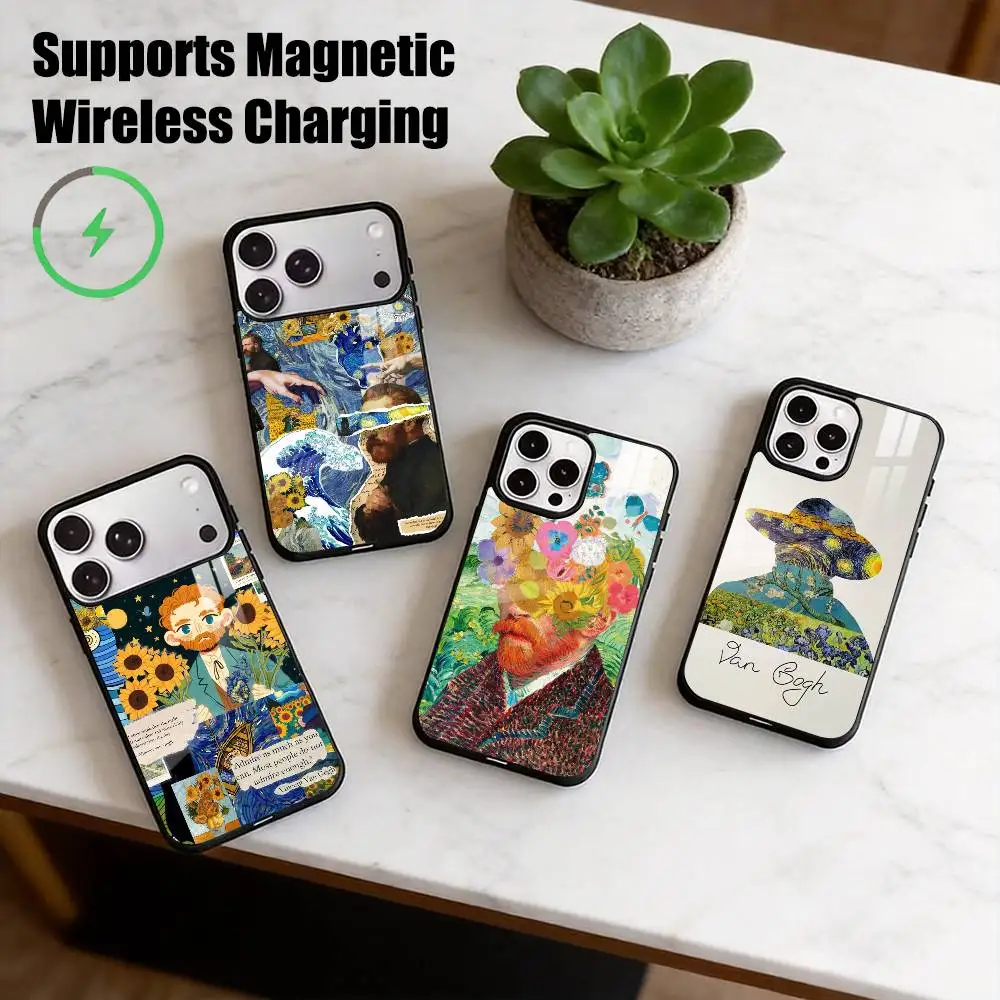 Vincent Van Gogh Art  Phone Case For iPhone17,16,15,14,13,12,11 Plus,Pro Allows magnetic wireless charging Gift