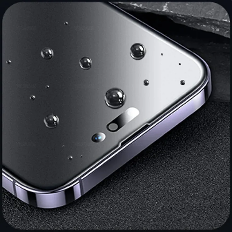 1-3 Piezas Anti-Huellas Digitales Protector de Pantalla Mate Esmerilado para iPhone X XS 11 12 13 Mini 14 15 16 17 Air Pro Max Plus Templado 3