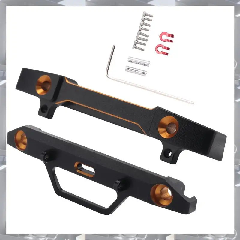 A84F-2Pcs Metal Front & Rear Bumper Set For Axial SCX24 AXI90081 1/24 RC Crawler Car Upgrade Parts