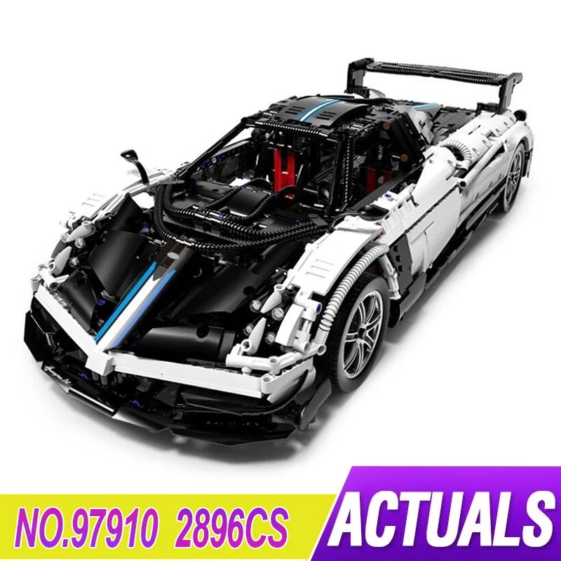 New MOC Car The Pagani Huayra BC Roadster Model Building Blocks Bricks Educational Toys Birthday Gifts