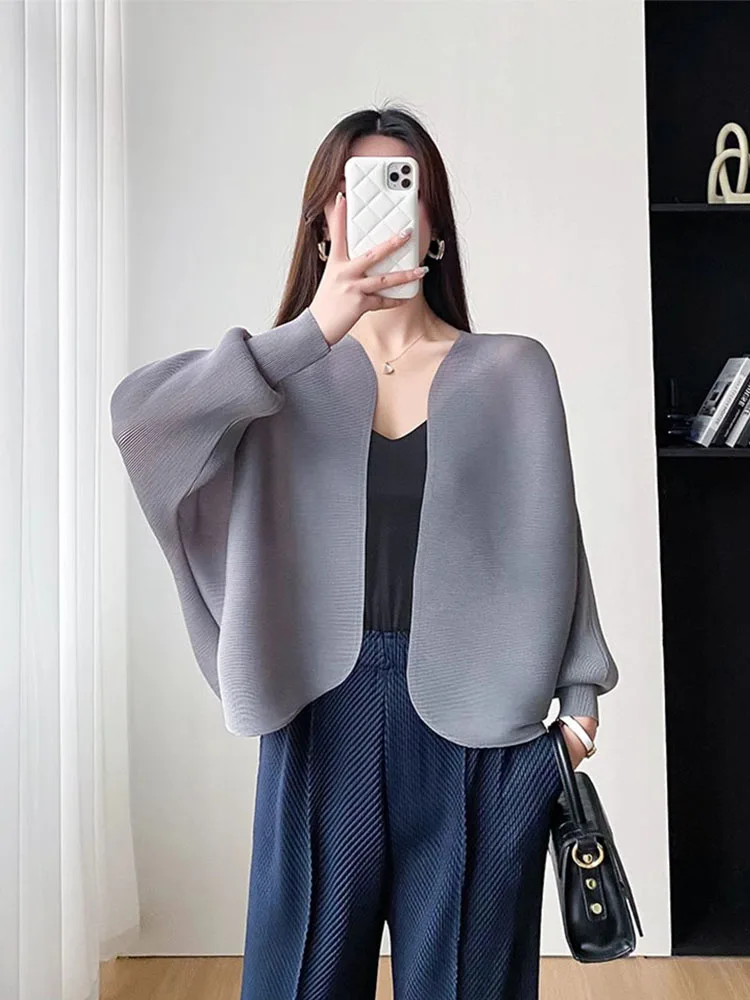 

Свободная женская куртка с длинными рукавами, летняя, с защитой от солнца, складной кардиган, серый, в стиле Three Houses, для повседневной носки, простой, из полиэстера