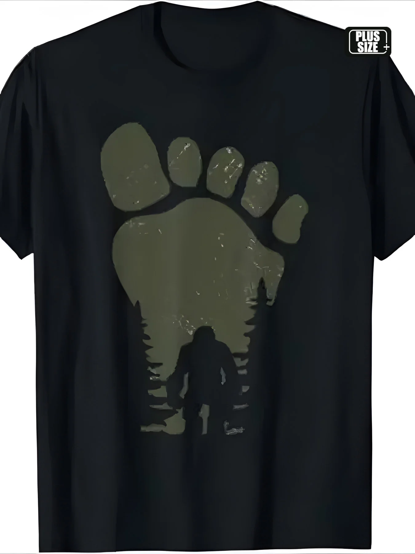 

Bigfoot Footprint Forest Vintage Sasquatch T-Shirt 100% Cotton O-Neck Short Sleeve Summer Casual Mens T-shirt Streetwear
