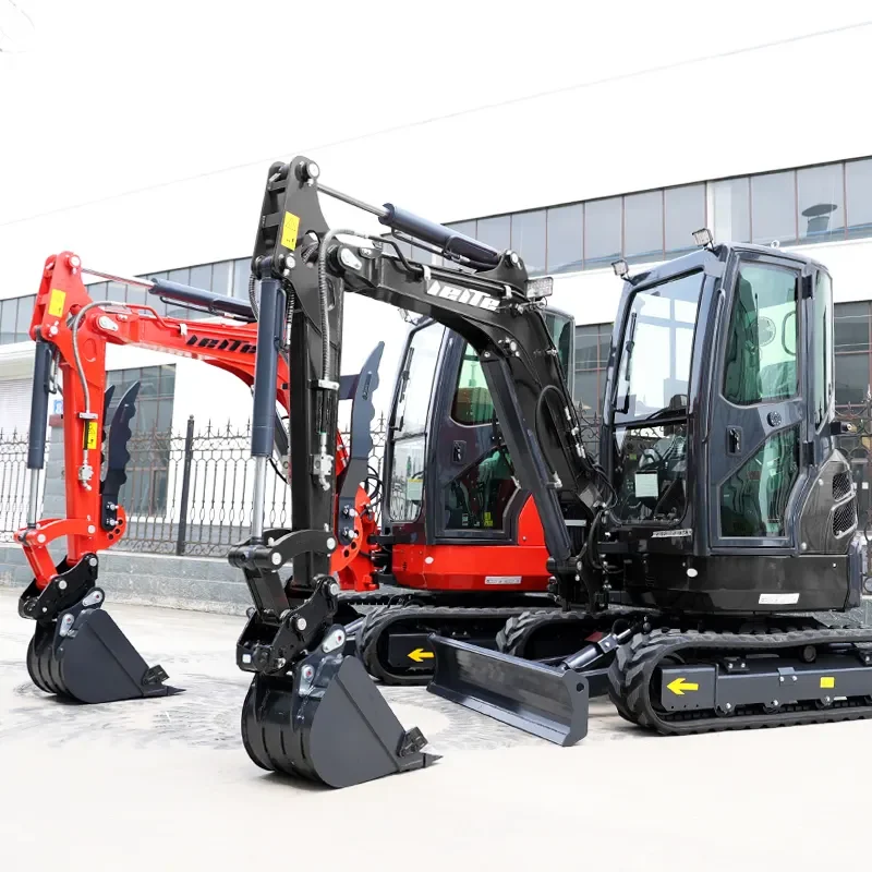 Mini Excavator LEITE Manufacturer Mini Small Micro Crawler Bagger Digger Free Shipping EPA Excavator 3.5 Ton Kubota Engine