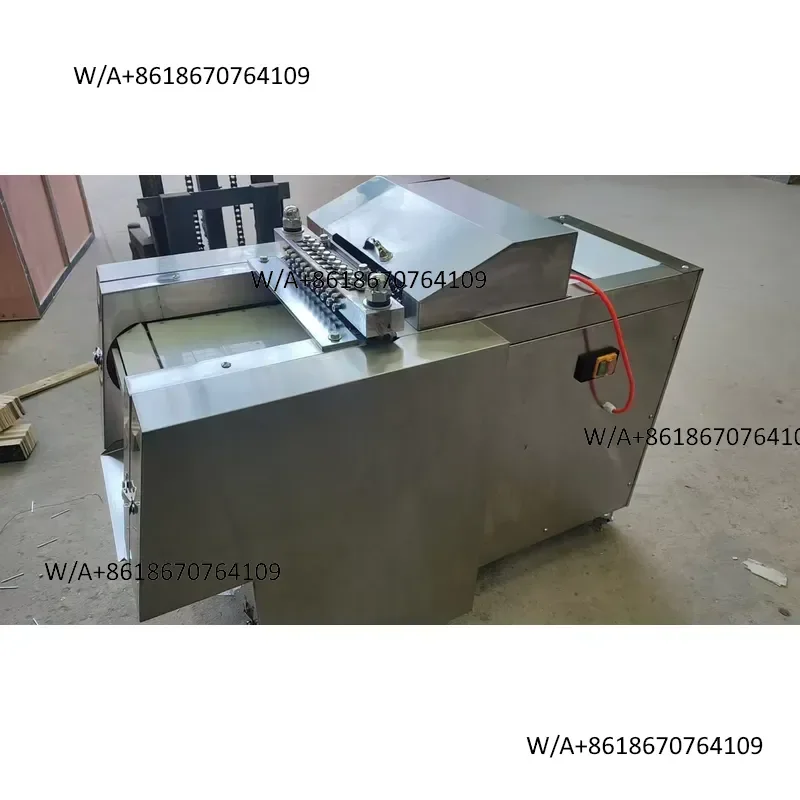 New Automatic Dicing and Cube Cutting Machine with Manganese Steel Blade 220V for Chicken Beef Pork Ribs Frozen Meat