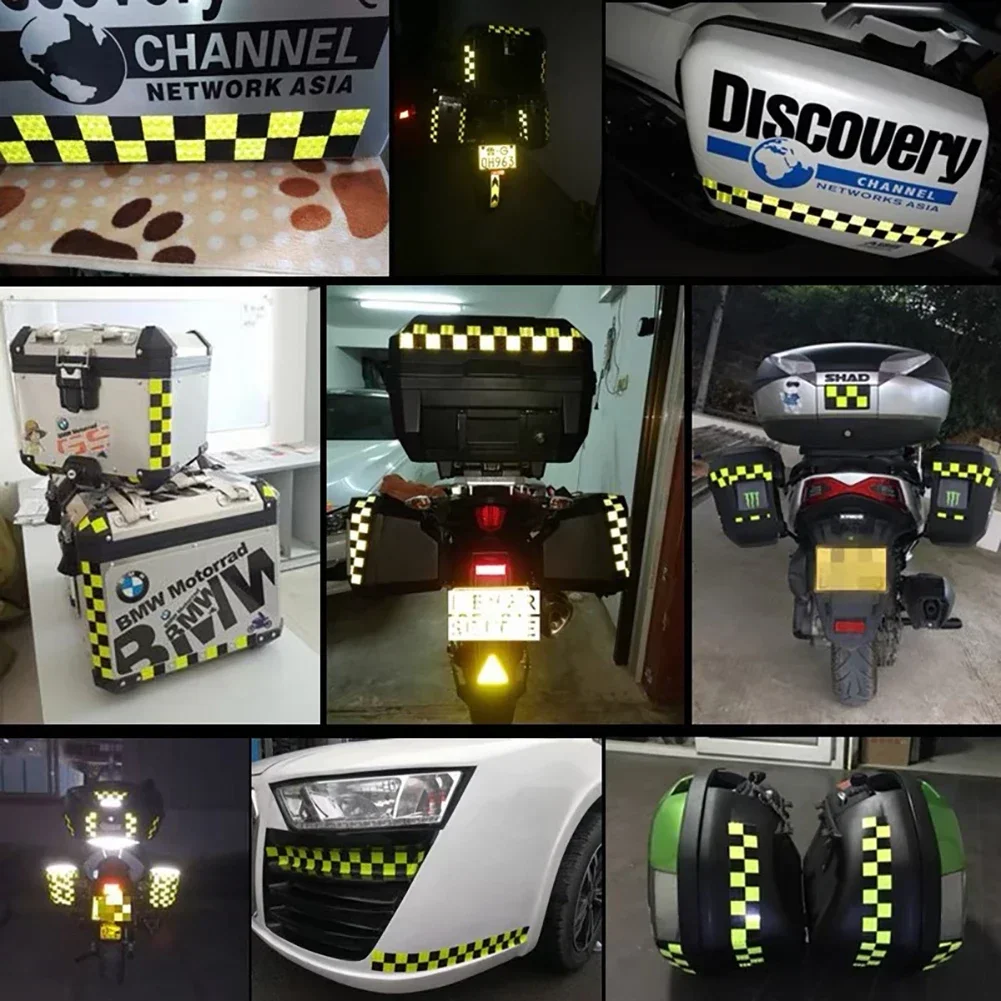 1Pc 3Meter Auto Reflecterende Tape Auto Veiligheidswaarschuwing Sticker Raster Reflector Beschermende Tape Strip Film voor Vrachtwagens auto Motor