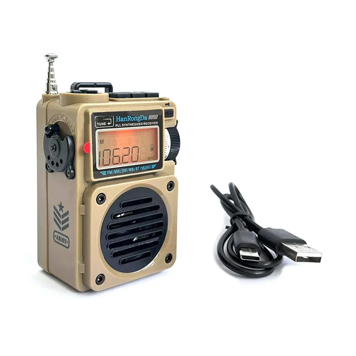 Y1310A*☀▃ Radio Mini Pocket FM AM MW SW Full Band Receiver LCD Screen Music Player Support Bluetooth MP3 TF-Card Loudspeaker - view 2