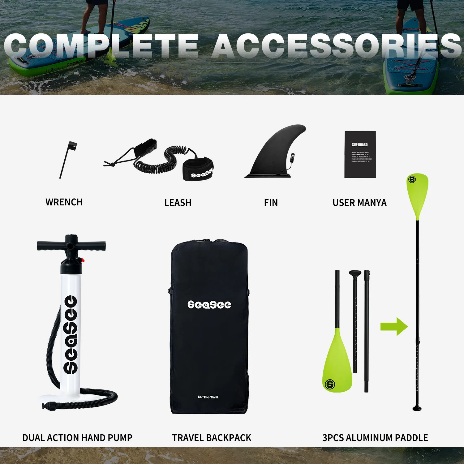 Inflatable Stand Up Paddle Boards, Premium SUP Paddle Board, Non-Slip Accessories, Comfort Deck