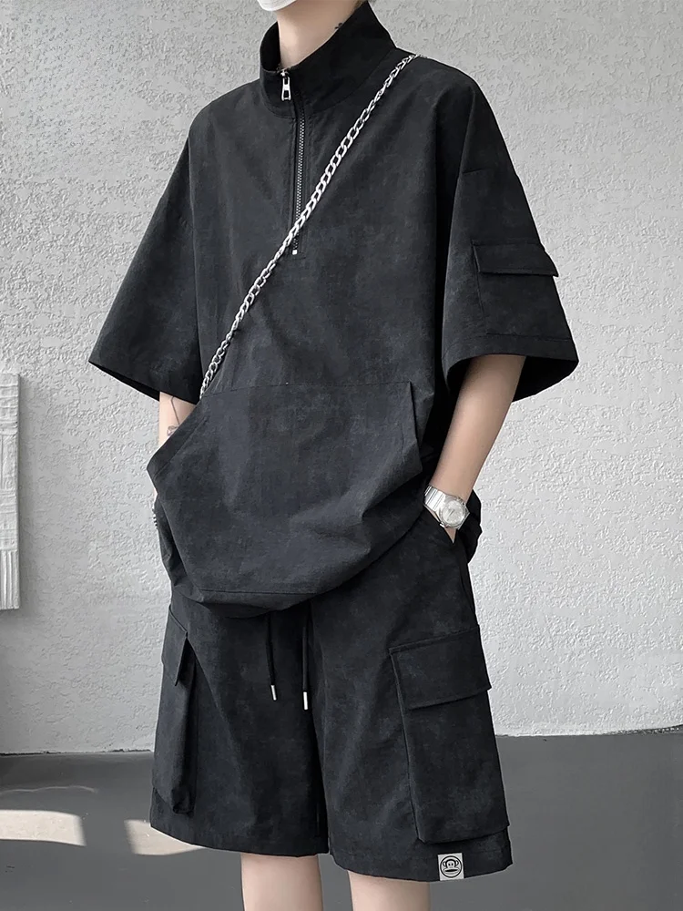 

Комплект спортивной одежды Paul Frank Ice Silk: мужской летний повседневный костюм из двух предметов (шорты и футболка) из полиэстера для молодежи