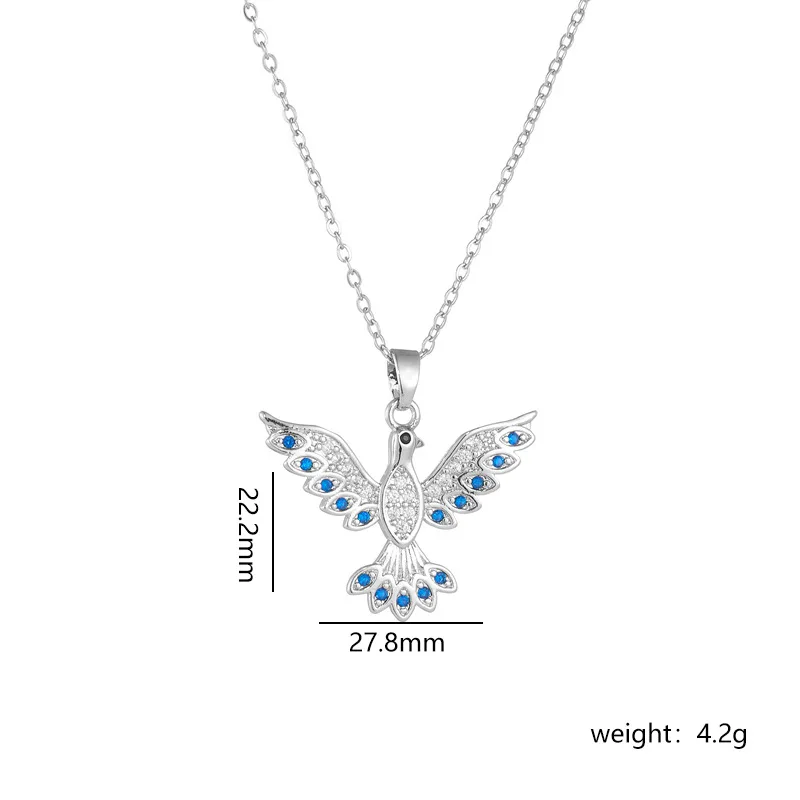 8pcs/set Fashion Bird Wings Pendant Necklaces For Women Light Luxury Gold Plated Clavicle Chain Necklace Party Jewelry