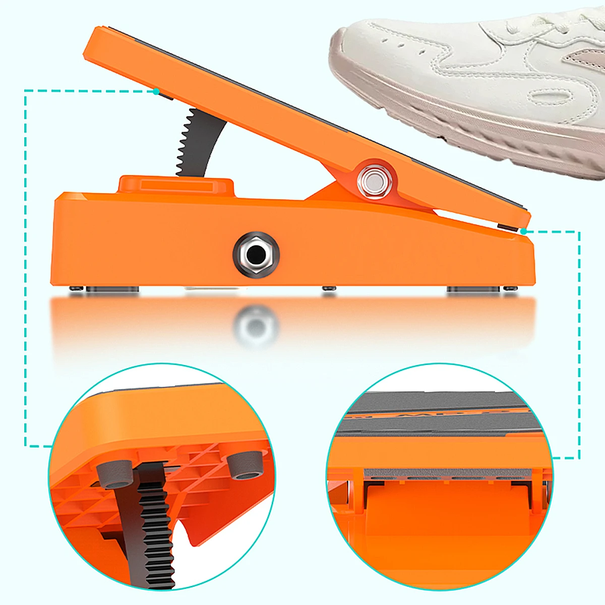 JAMJUM VP-2 Volume/Expression Pedal – No Battery, Silent Operation, Comfortable Grip, Precise Control, 23° Travel Range