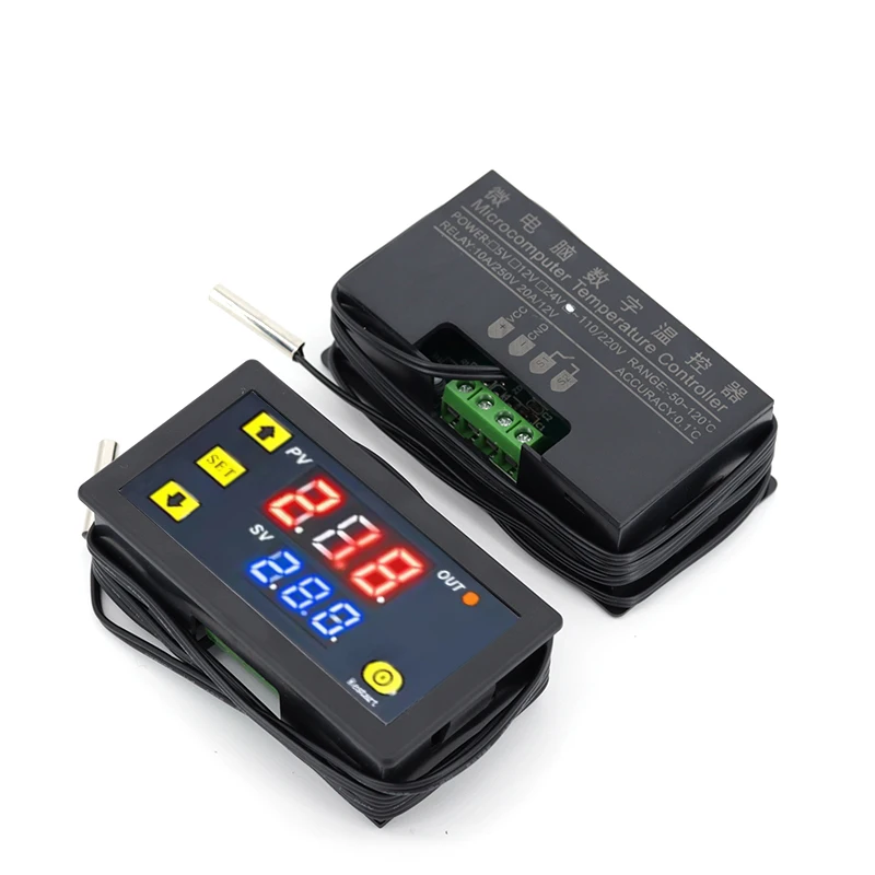 1-5 قطعة W3230 الرقمية متحكم في درجة الحرارة 12 فولت 24 220 فولت ترموستات منظم التدفئة التبريد التحكم منظم الحرارة الاستشعار