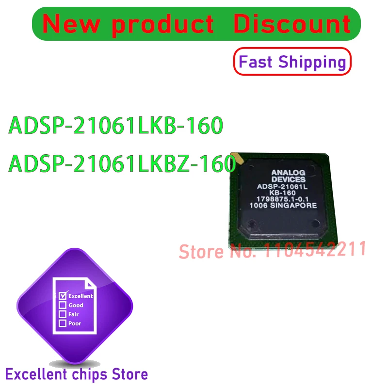 (2piece) 100% New ADSP-21061LKB-160 ADSP-21061LKBZ-160 ADSP-21061L 225-BGA Chipset