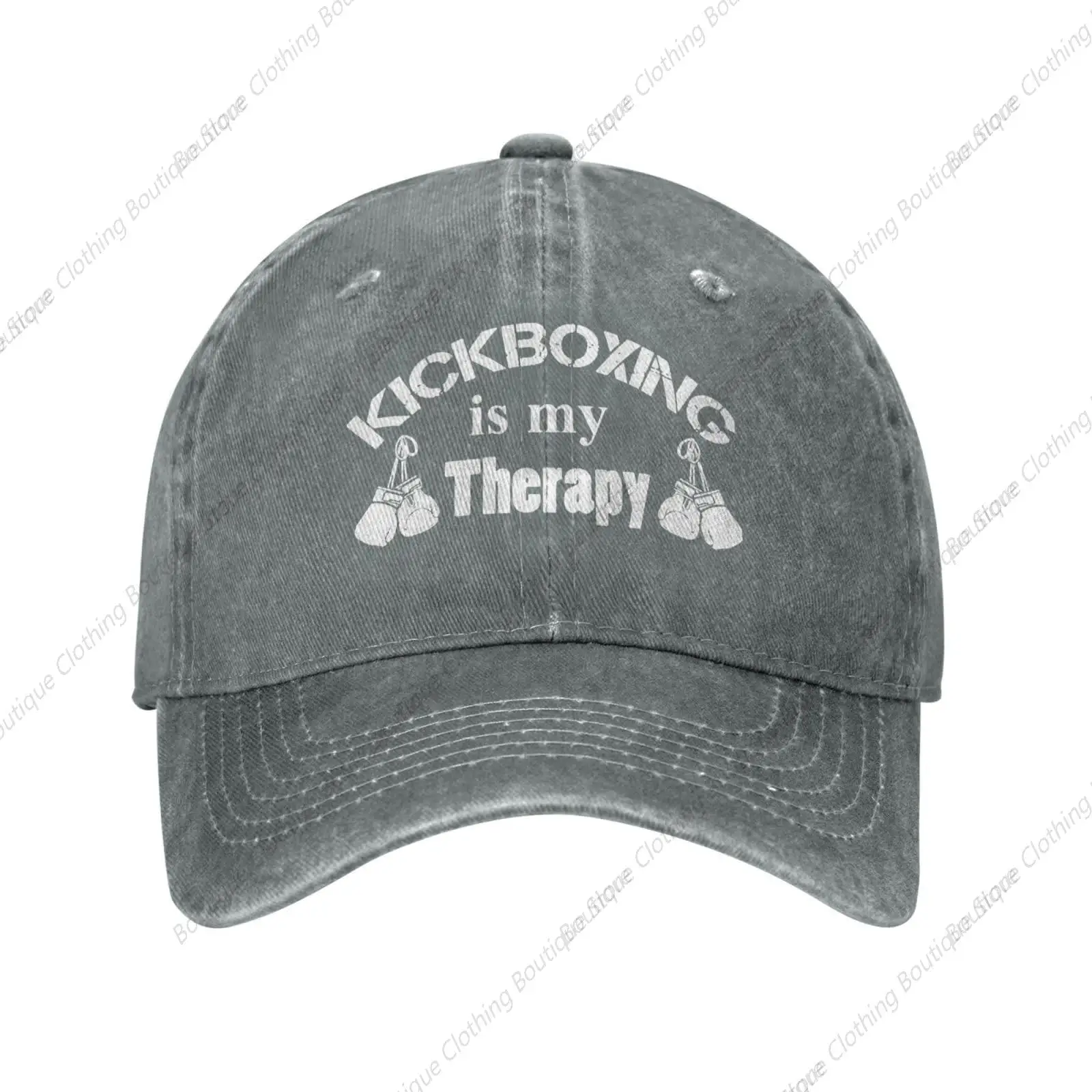 Kickboxing Is My Therapy Adjustable Cowboy Hat Outdoor Travel Casual Hat Sandwich Hat Denim Hat