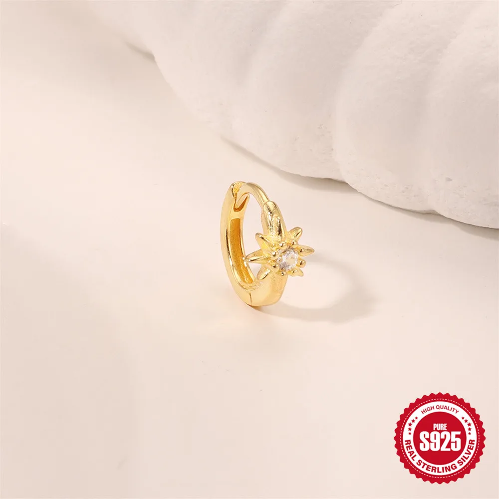 مساعد 925 فضة مثمنة ستار الحصان العين الزركون شرابة للنساء الحد الأدنى 18K مطلية بالذهب غرامة مجوهرات باتي هدايا #4