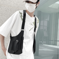 Multifunction Crossbody Tactical Storage Shoulder Bags Men Anti-Theft Chest Bag Leather Outdoor Sports-B60B