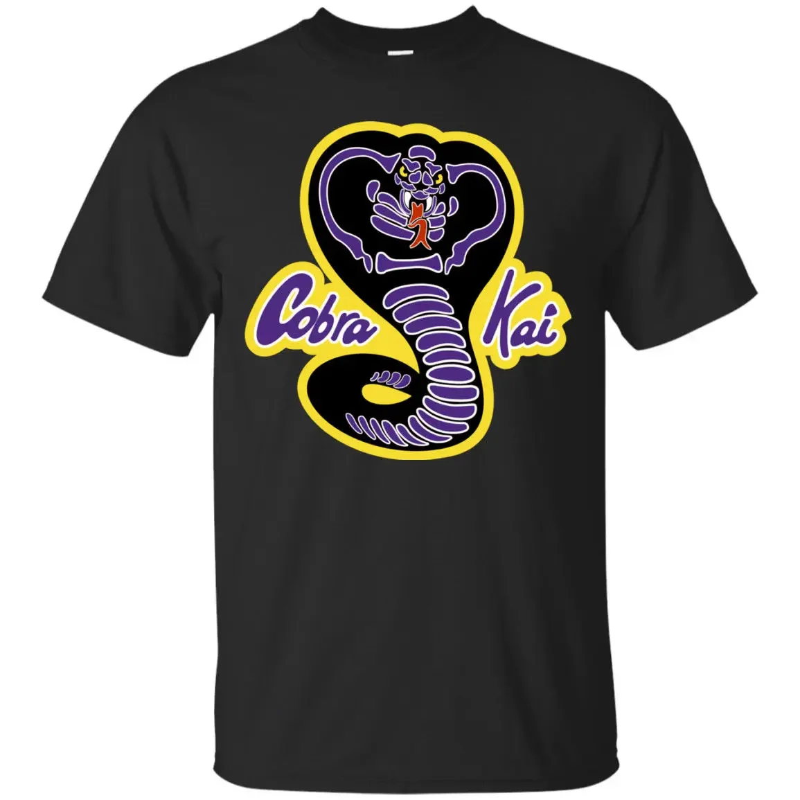 Vintage Karate Movie Cobra Kai Sign T-Shirt 100% Cotton O-Neck Short Sleeve Summer Casual Mens T-shirt Streetwear