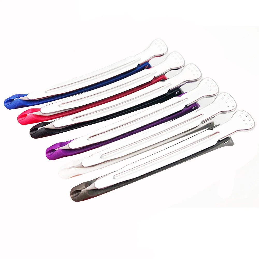 6Pcs Alligator Hair Clips Hairdressing Clamps Claws Section Clip Barber Crocodile Hairpin Salon Styling Tools Hair Accessories