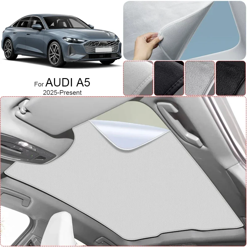 

Car Suede Fabric Anti-uv Electrostatic Adsorption Sunroof Sunshade Auto Heat Insulation Skylight For AUDI A5 2025-Present
