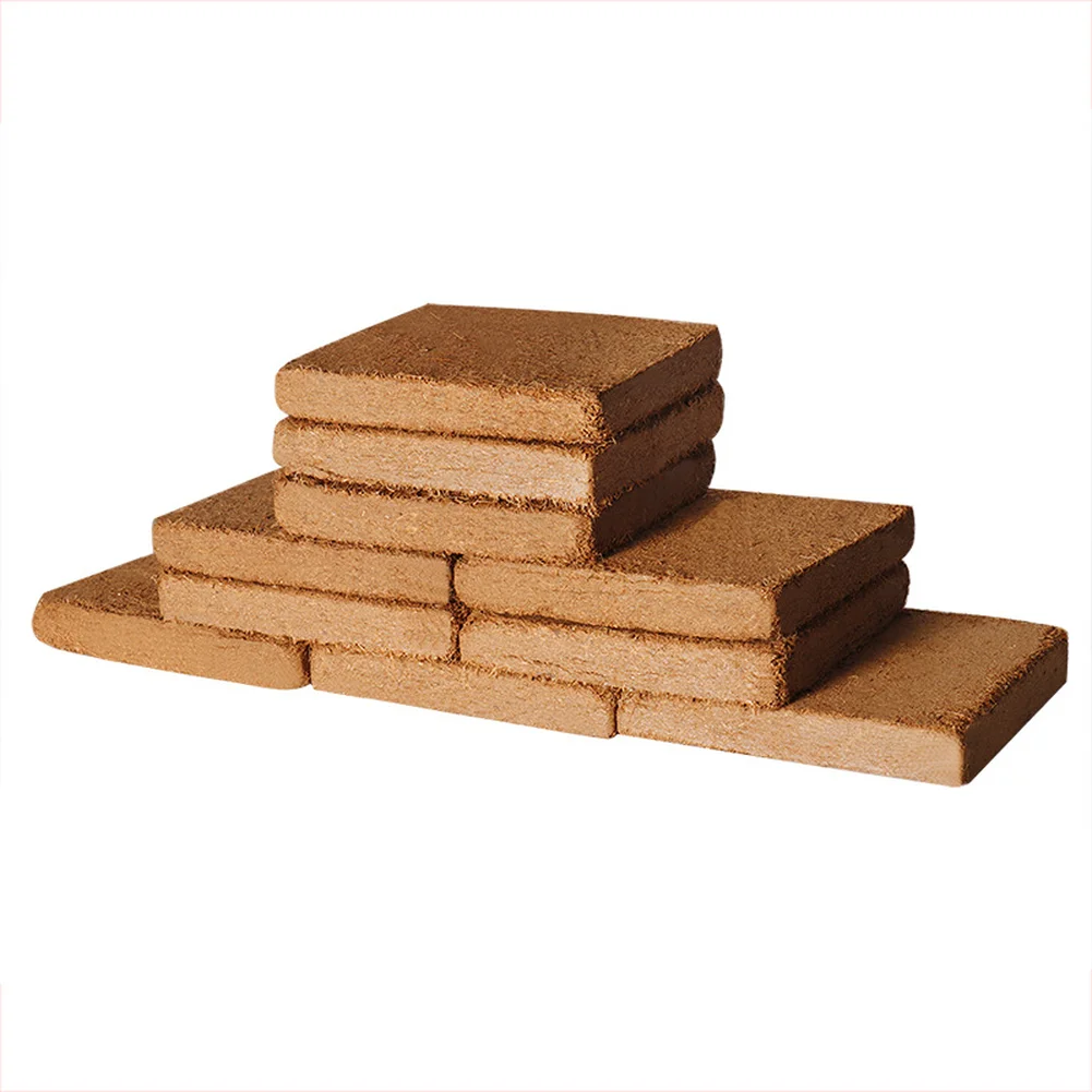 10x10x4cm Coconut Coir Nutrient Soil Brick Eco Friendly Lightweight Growing Medium for Houseplants and Flower Pots