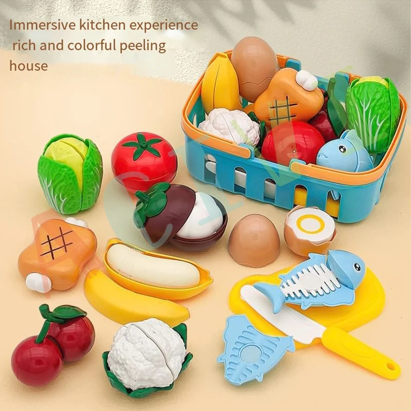 Kid Fantasiespel Keuken Plezier Snijden Groenten en Fruit Voedsel Speelhuis Set Puzzel Onderwijs Speelgoed Voor Kinderen Jongens Meisjes Geschenken