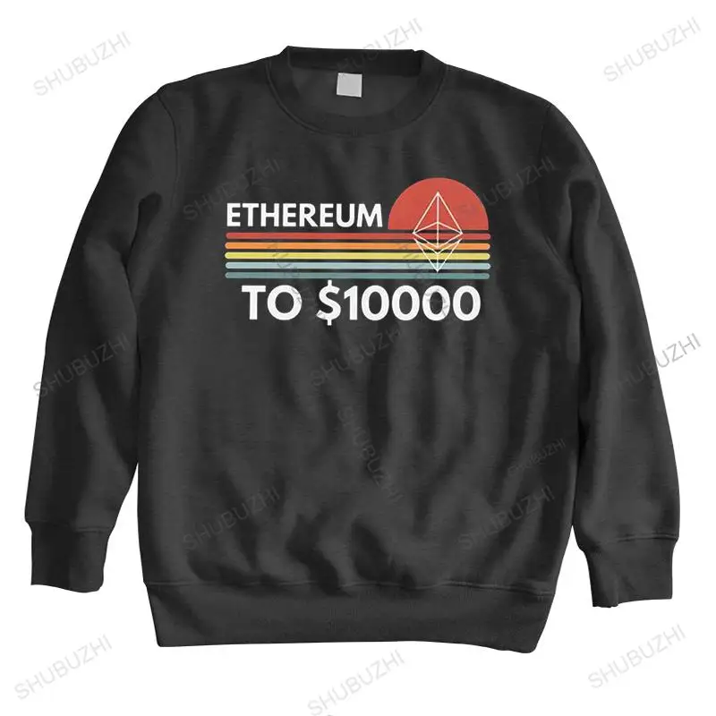 Ethereum To 10000 Dollars hoodie Men Crypto ETH Blockchain Cryptocurrency sweatshirts Streetwear print hoody Cotton hoodies