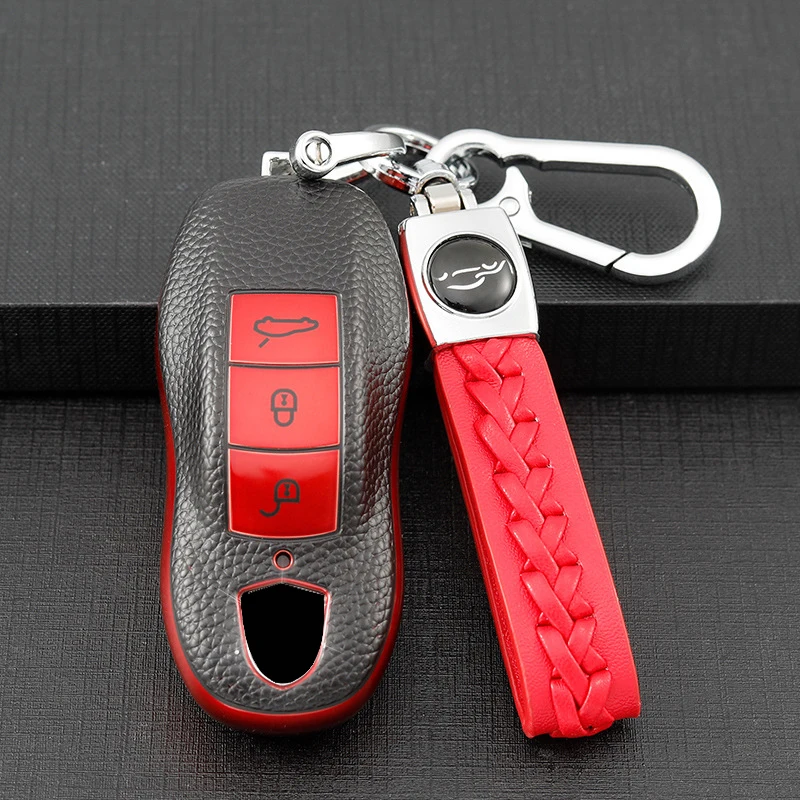 Custodia in pelle TPU per auto per Porsche Cayenne 958 911 Lepin 996 Macan Boxster Panamera 997 944 924 Panamera 718 971 9YA
