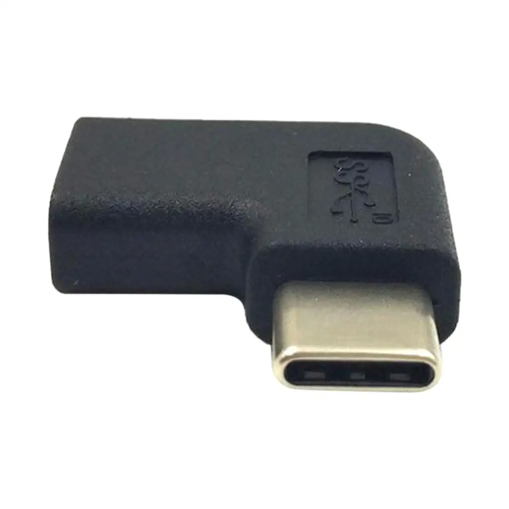 USB C 90 Degree Adapter Male to Female Connector Charging and Data Sync Adapter for Mobile Users