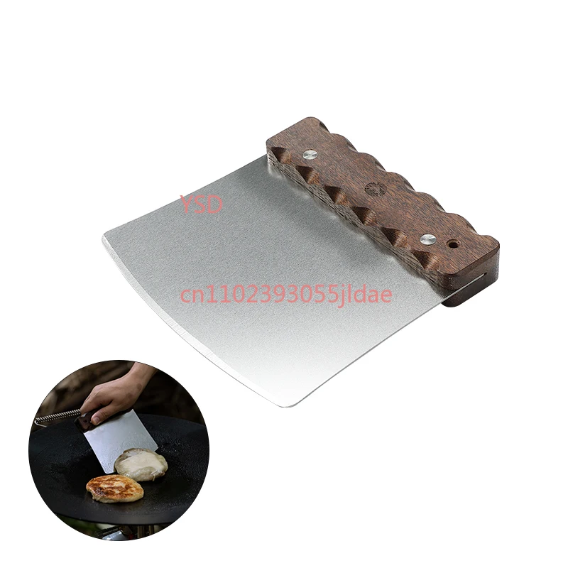 

Outdoor camping Stainless steel kitchenware Teppanyaki wok Cooking spatula Sharp multifunctional cutter