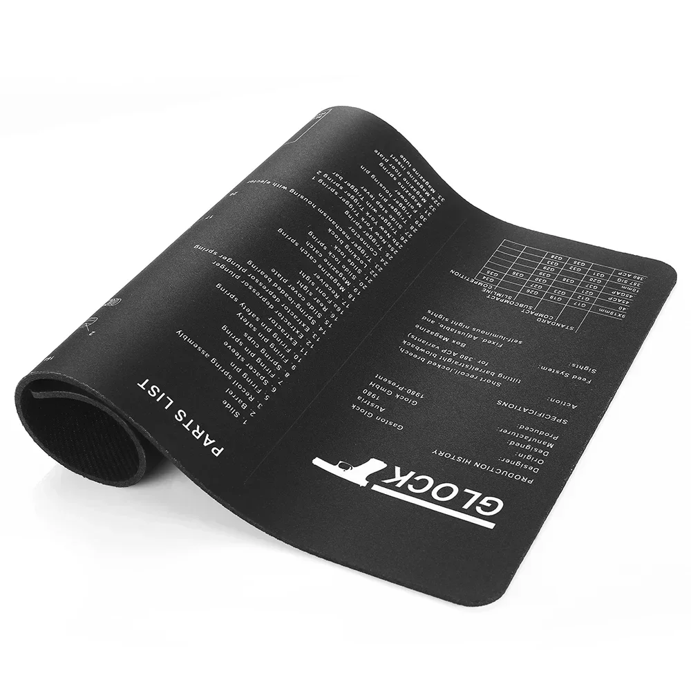 Tactical Gun Cleaning Rubber Mat PX4 SIG Sauer P229 P365 P226 1911 XD Glock Gen4 Gen5 G43 HK USP CZ75 M92 Ruger Mouse Pad