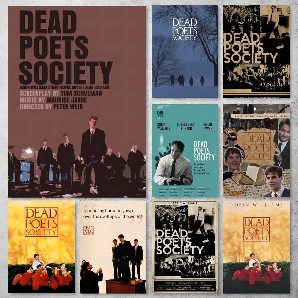 

1pc Dead Poets Society Classic Vintage Poster HD Home Decor Sticky Wall Waterproof Home Living Room Bar Aesthetic Decor