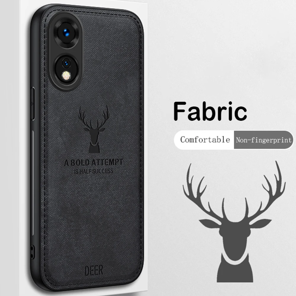 Fabric Deer Case for Oppo A78 4G A 78 Cover Matte Cloth Silicone Protection Luxury Cute Phone Cover OppoA78 4G CPH2565 Coque