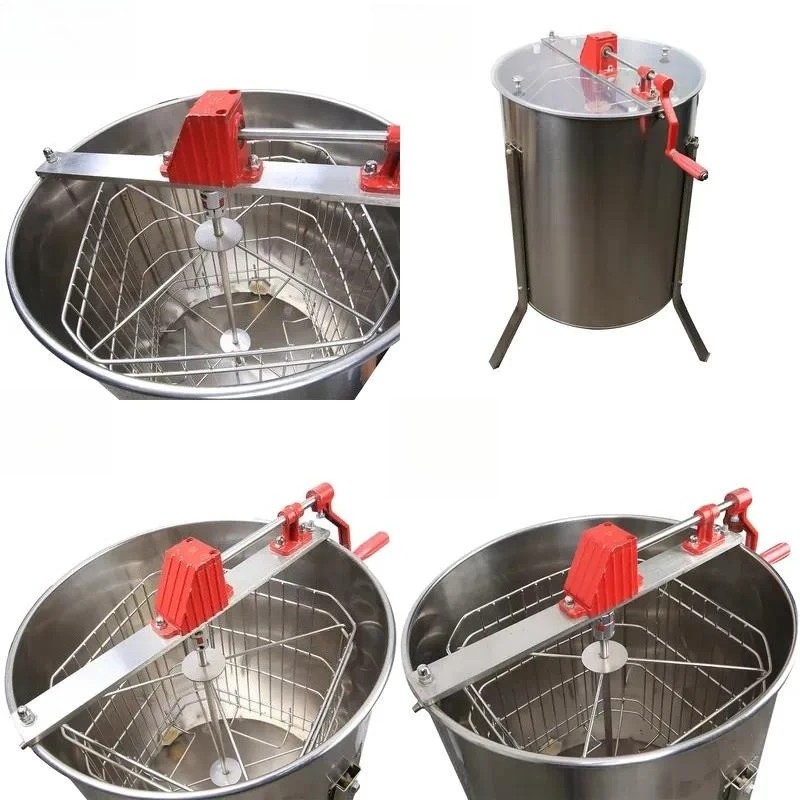 Manual Stainless Steel Honey Extractor with Frame Efficient Honey Separator Gate Stable Tripod Design
