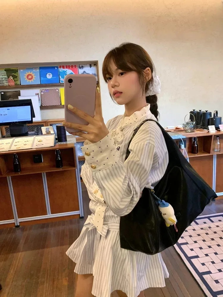 Vestidos femininos vermelhos para mulher aniversário primavera cupro listra vertical amarrado mock neck em camadas vestidos de verão atividade ao ar livre concurso