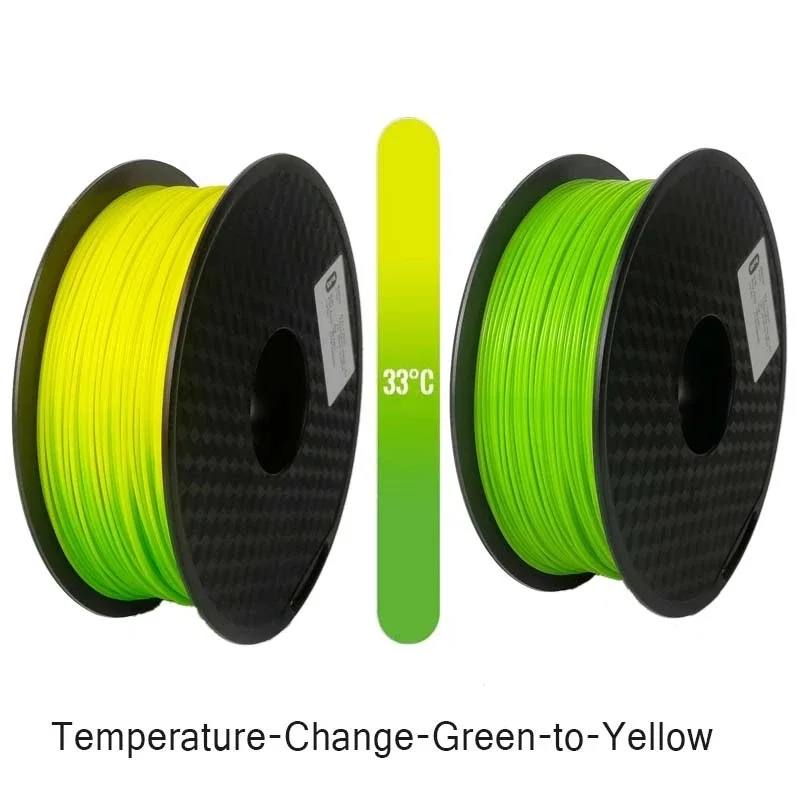 Imagem -04 - Color Change With Temperature Filament Impressora 3d Plástico Sublimação Camaleão Material de Impressão 3d Pla 1kg 500g 250g 175 mm